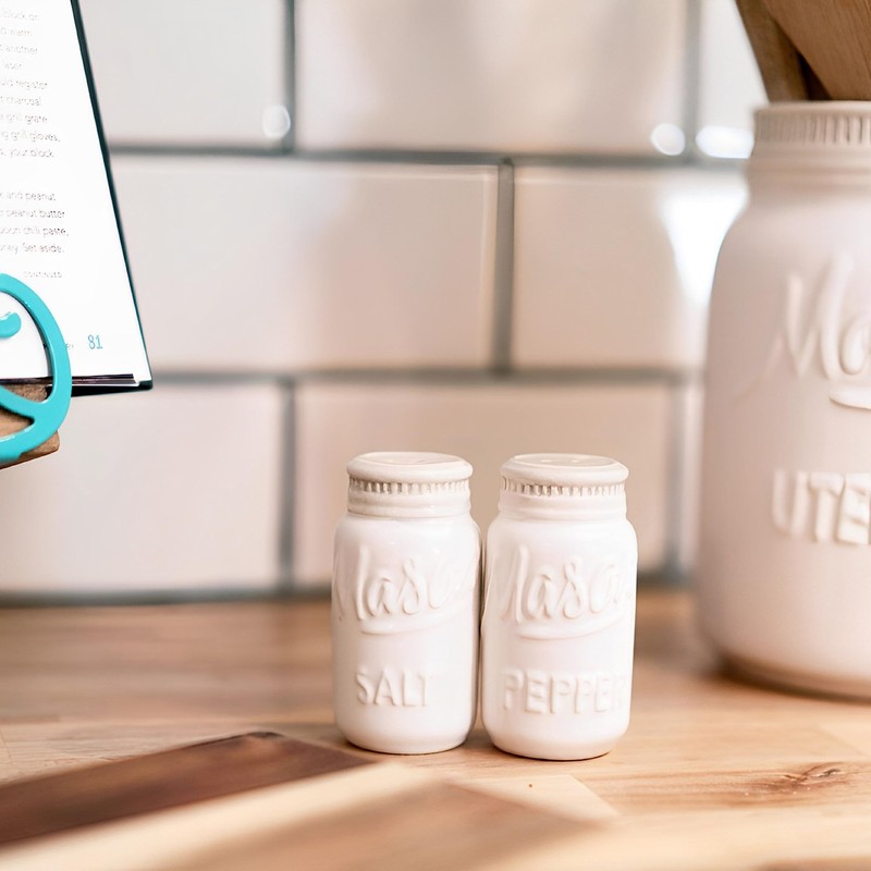 Farmhouse Canisters Sets for the Kitchen - Mason Jar Ceramic