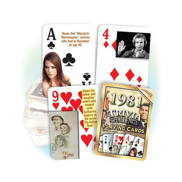 1981 Trivia Challenge Playing Cards: Birthday Gift