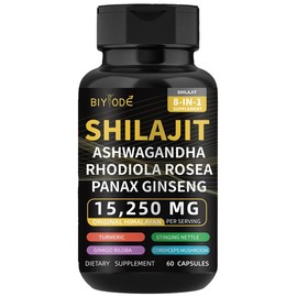 Shilajit Supplement - All-in-One Multivitamin Energy Booster with Ashwagandha & 7+ Extra Strength Ingredients for Men/Women - 60 Healthcare Capsules - Specification: 1 bottle