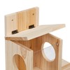 Relaxdays 1 x Wooden Squirrel Feeder, 2 Entrances & Seating