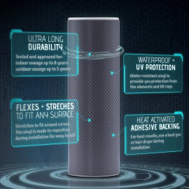 Premium Top Grade Real Sheet Overlay 60"x120" In Vinyl Wrap Bubble Free Air Release - 3D Gunmetal Carbon Fiber Matte