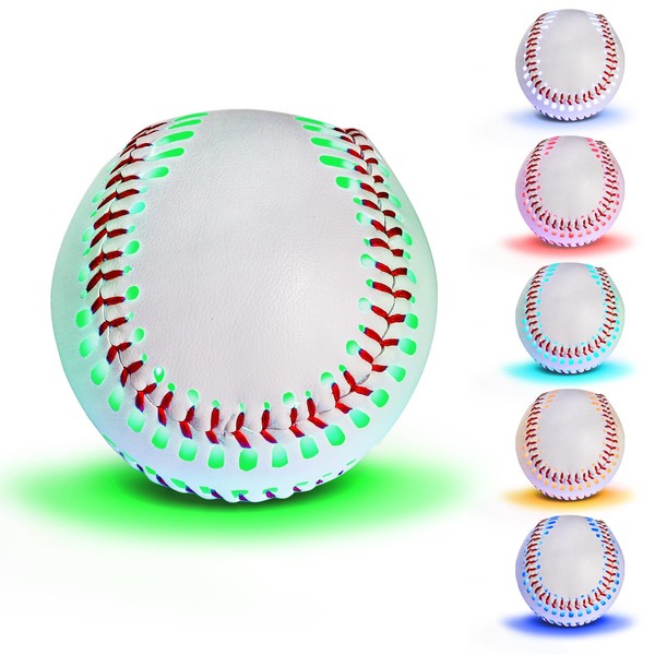 Tebery Light Up Baseball with 6 Changing Colors, Glow in The Dark Baseball, Official Size Baseball Gift for Boys and Girls, Kids, and Baseball Fans