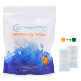 Wisesorb 10 Gram Silica Gel Packs, 90 Packs Dessicant Packets for Storage, Yellow to Green Color Indicating, Non-Woven Paper Moisture Absorbers for Food Storage