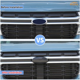 Aunginsy for Maverick 2022 Front Emblem Trim Cover Compatible with Ford Maverick 2023 2024 Front Grille Emblem Badge Logo Cover Circle Ring Center Decorative Logo Cover Accessories, USA Flag Pattern