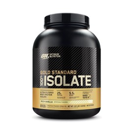 Optimum Nutrition Gold Standard 100% Isolate, Protein Powder, Rich Vanilla, 2.91 Pounds, 44 Servings. Whey Protein Isolate (Packaging May Vary)