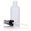 JUVITUS 2 oz Frosted Clear Glass Boston Round Bottle with