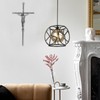 Pietism Crucifix Wall Cross Silver 10 Inches Metal Wall Cross