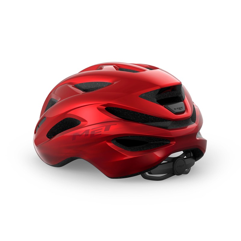 MET - Idolo Road Cycling Helmet In Red Metallic Size