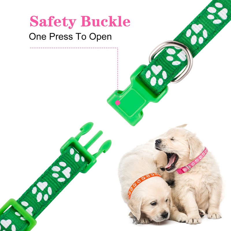 BOUMUSOE 18 Pcs Puppy Collars for Litter Adjustable Puppy Whelping