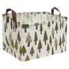 Sanjiaofen Rectangular Canvas Storage Bins,Waterproof Storage Basket,Collapsible Tree Organizer Bin