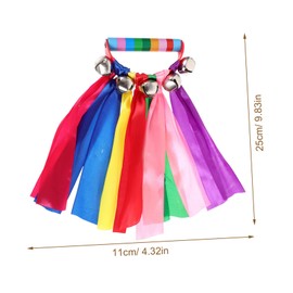 Kisangel Handbell Musical Instrument Tambourine 2pcs Soft Boys and Girls Tambourines Rainbow Bells for Early Learning