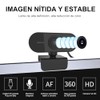 Cámara Web HD 1080P, Webcam con Microfono para PC, Camara