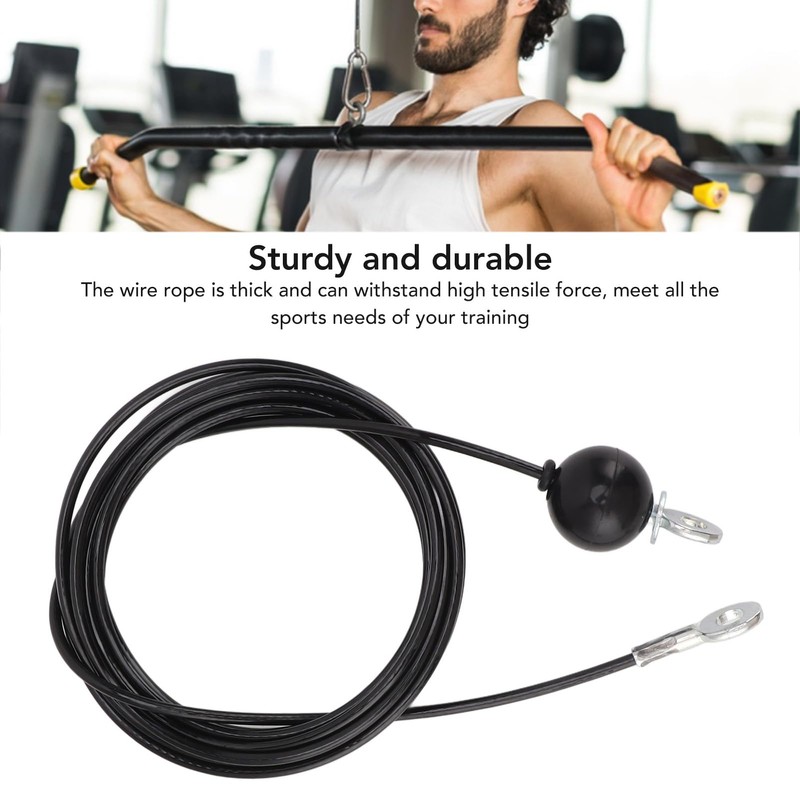 Odorkle Fitness Pulley Cable, Heavy Duty Steel Wire Pulldown Cable