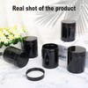 48 Packs 8 oz (250 ml) Black Plastic Jars with