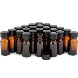 Vivaplex, 24, Amber, 10 ml (1/3 oz) Glass Bottles, with Lids