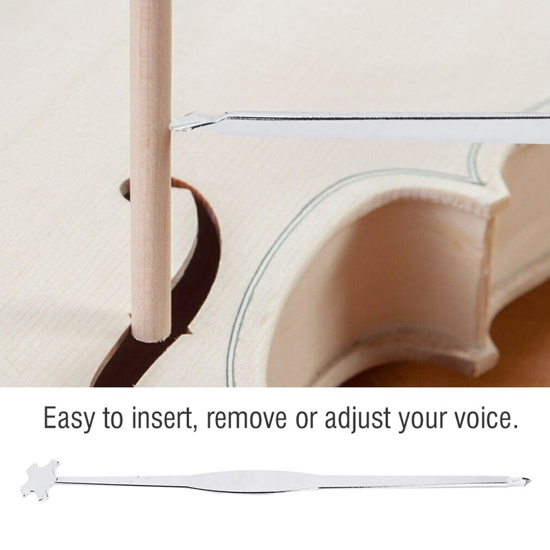 10Pcs Violin Sound Post Wooden Stainless Steel Sound Post Setter
