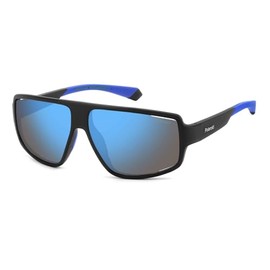 Polaroid Men's Sunglasses, Matte Black Blue