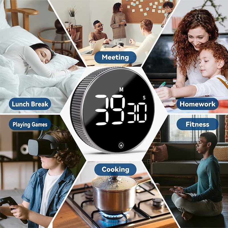 Kitchen Timer for Cooking Digital Egg Timers Magnetic Visual Timer
