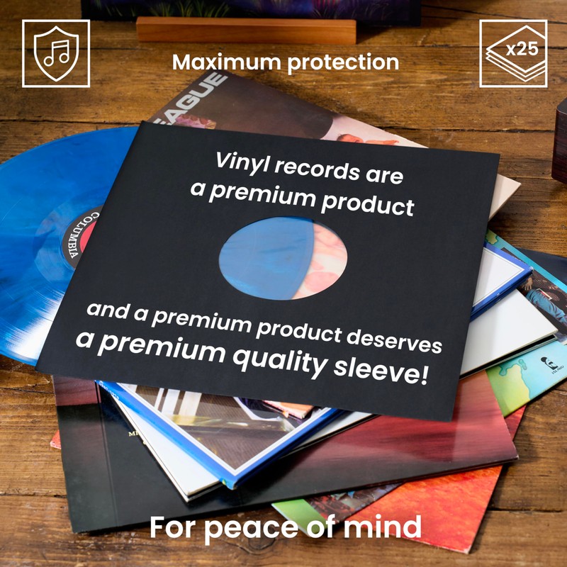 12" Vinyl Record Inner Sleeves with Acid free Paper and