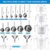 Measuring Cups and Spoons Set 22 Piece, 11 Stainless Steel