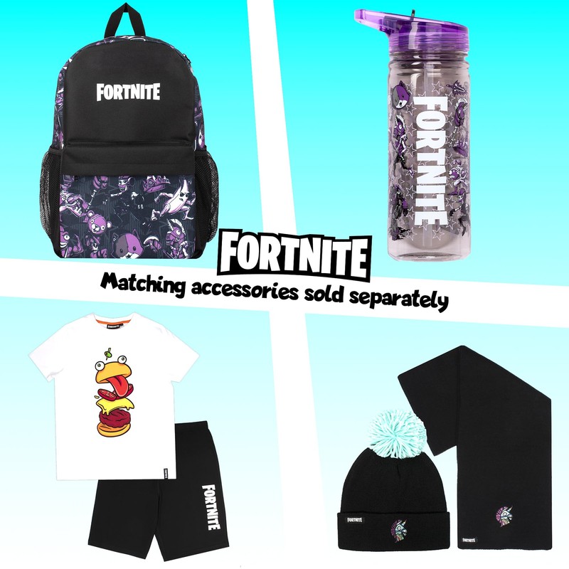 Fortnite School Backpack for Boys Black Large A4 Multicompartment Rucksack