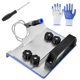 45 Degree Tile Cutter for Angle Grinder – Stainless Steel Chamfering Stand with Safety Clamp, Angle Grinder Attachments for Precision Tile Bevel Cutting, Fits 100 Type Angle Grinders