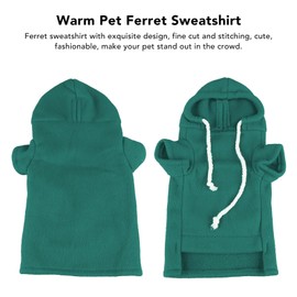 Cat Vest Turtleneck Sweater With Hat,Ferret Clothes Ferret Pullover Shirt With Sleeves Ferret Pajamas Jumper Winter Thickening Warm Pet Ferret Clothes for Pet Ferret (M)