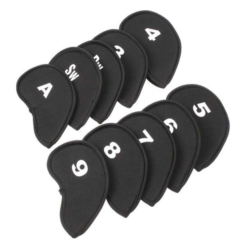 Easy to Read Golf Iron Covers Set of 10 3-9
