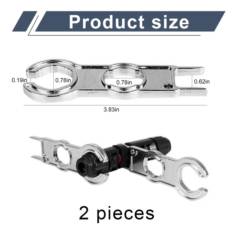 Pack of 2 Solar Spanner Set, MC4 Connector Wrench for