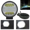 WWM 72W 2Pcs Car LED Work Light Waterproof 24-LED Round