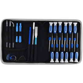 Delcast Precision Electronics Repair Tool Kit with Phillips, Slotted, Torx Security and Pentalobe Screwdrivers (23 Piece)