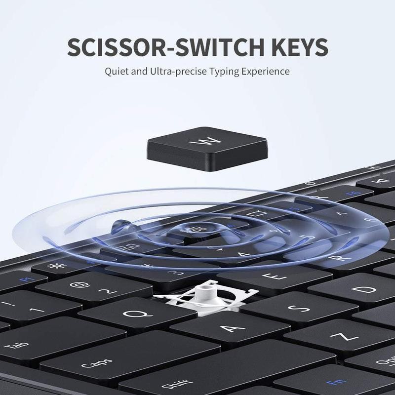 ProtoArc XK01 Tri-Fold Bluetooth Keyboard, Wireless Portable Foldable Keyboard with