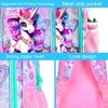 TXHVO 16" Unicorn Backpack, 3Pcs School Bookbag for Girls with
