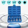 10Pcs 12 Point Triple Square Splined Bit Socket Set M4-M18