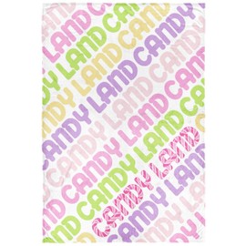 Candyland Plush Throw Blanket - Measures 50 x 70 Inches, Super Soft Lightweight Fleece Kids Bedding