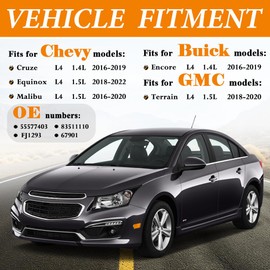 Upgraded 6 Holes Fuel Injectors Fit For Chevy:Cruze 1.4L 2016-2019/Equinox 1.5L 2018-2022/Malibu 1.5L 2016-2020,For Buick Encore 1.4L 2016-2016,For GMC Terrain 1.5L 2018-2020 OEM # 55577403 (4 Pcs)