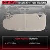 ZONFANT Grey Left Driver Side Sun Visor without Sunroof Compatible