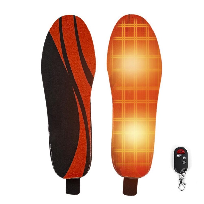 Electric Heated Insoles Rechargeable Winter Foot Warmers with Remote Control