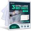 CS 3 Pack Extra Large Plastic Dust Sheets for Decorating