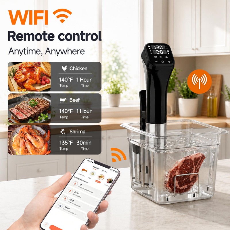 WIFI Sous Vide Combo for Beginner & Professional