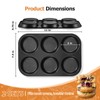 E-far Muffin Top Pan Set of 2, Nonstick 6-Cavity Shallow