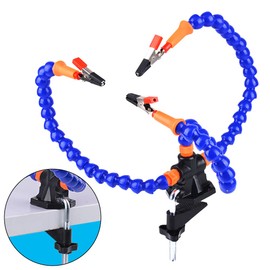 Helping Hands Soldering,Third Hands Helping Soldering Station with Desk Clamp,Simple Design Flexible 3 Arms Soldering Tool,Helping Hands Station,for Crafts Jewelry Hobby Workshop Use