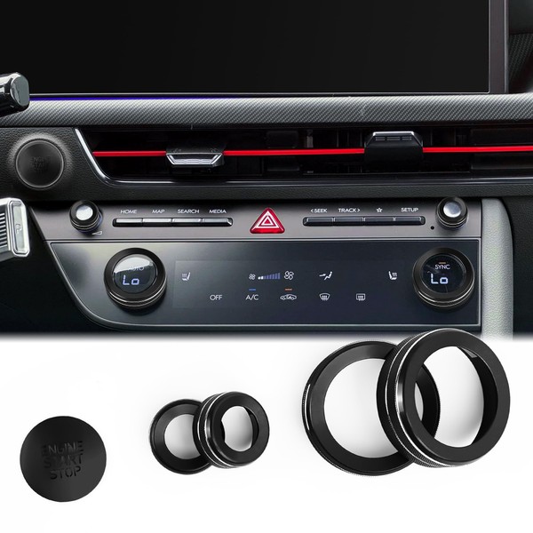 for 2024-2025 Hyundai Sonata Accessories, 5pcs Aluminum Alloy Knob Cover