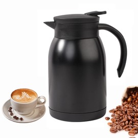 27 oz Coffee Carafe 304 Stainless Steel/Double Walled Vacuum Insulated Thermal Carafe with Press Button Top,12+ Hrs Heat Retention,for Keeping Hot Coffee,Tea,Beverage (Black)
