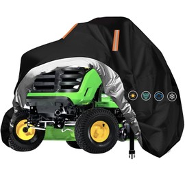 Riding Lawn Mowers Cover Waterproof Outdoor,Durable Anti-UV 210D Tearproof Ride On Tractor Covers, Pefectly Fits Decks Up to 54" John Deere Cub Cadet Lawnmower,All Weather,72"Lx54"Wx46"H-Essential