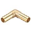 sourcing map 12 mm Barbed Brass Hose 90° Angle Pipe