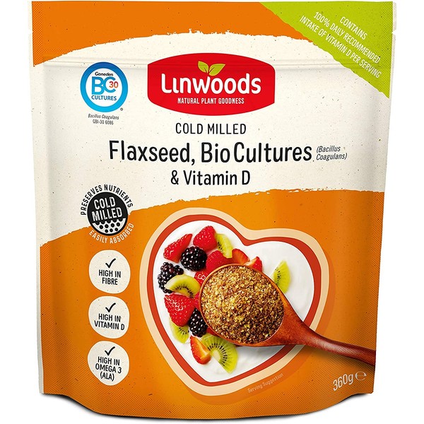 (10 PACK) - Linwoods - Flaxseed Probiotic & Vit D | 360g | 10 PACK BUNDLE