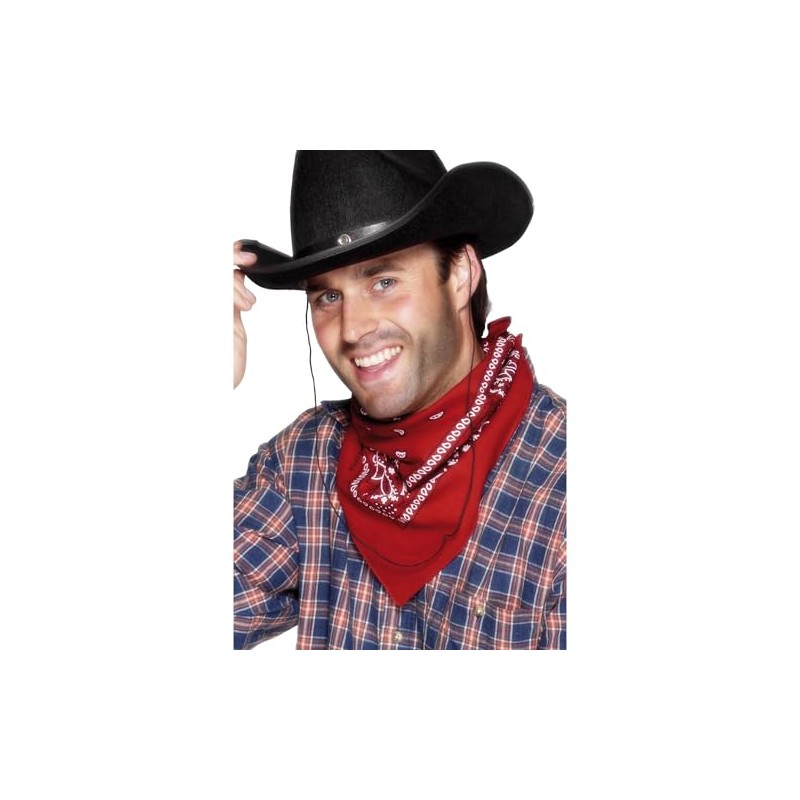 Smiffy's Cowboy Bandanna Western Design - Red