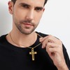 Men Cross Necklace Large Cross Necklace for Men Stainless Steel
