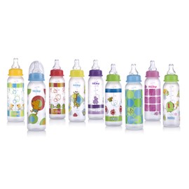 Nuby Non-Drip Standard Neck Bottle 3 Pack, Clear, 3 Count
